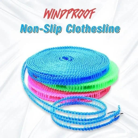 UK-0257 5 Meters Windproof Anti-Slip Clothes Washing Line Drying
